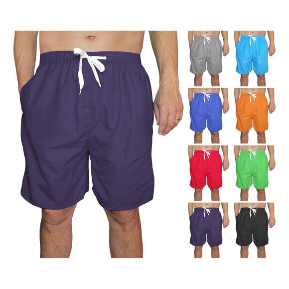 Men's Printed Swim Shorts with Pockets  Beachwear Bathing Suits Board Trunks - Picture 10 of 16